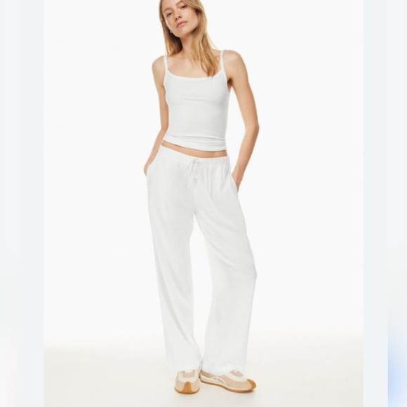 Norma Kamali Semi Flare White Wide Leg sweatpants Size L - Picture 3 of 4